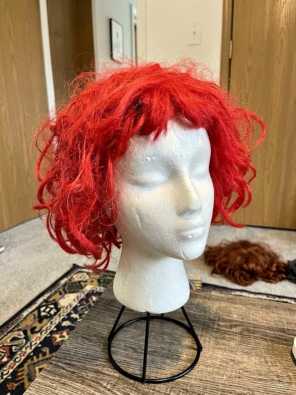 Pink Curly Wig for Halloween